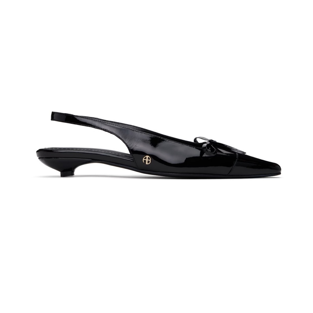 NEW NWT ANINE BING Black Zoey Slingback Heels  size 8.5